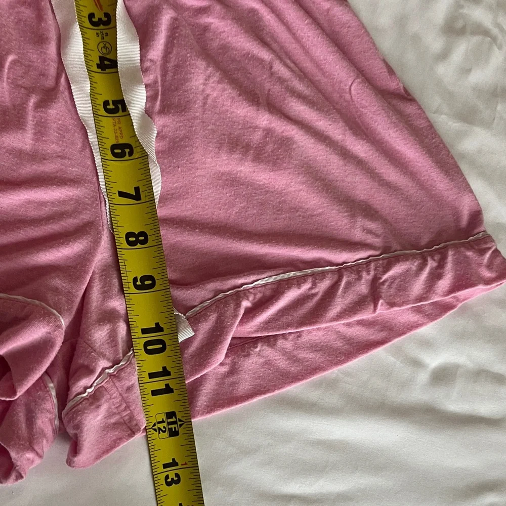 Victoria’s Secret Pajama Set Button Down Top Shorts XS pink